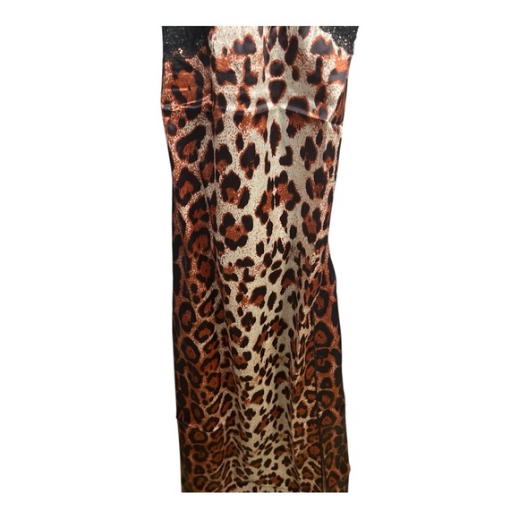 Frederick's of Hollywood Rosalina Rose Lace and Satin Gown in‎ Cheetah Print S - Picture 7 of 15